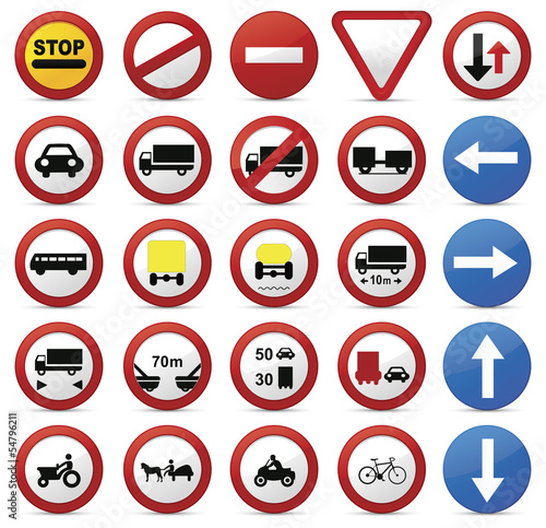 Road Sign Set.Vector Free Download Road Sign Set.Vector - GFXLoad