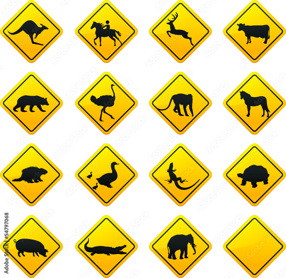 Animal traffic sign.Vector Animal traffic sign.Vector