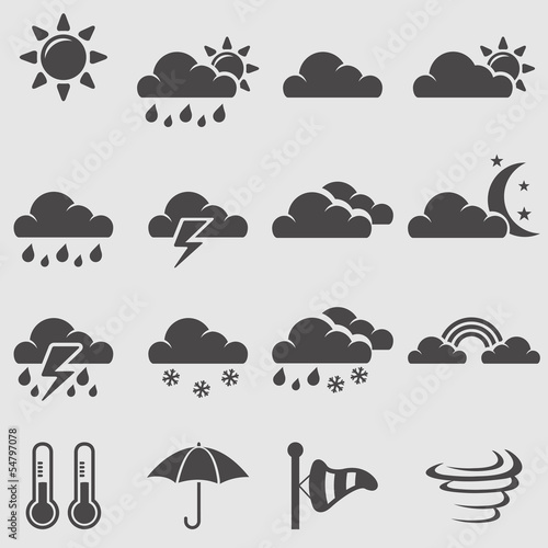 Weather icons set.Vector