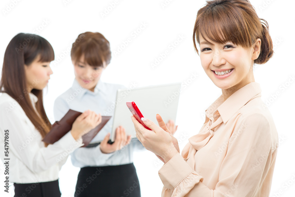 Beautiful asian business women isolated on white background Beautiful asian business women isolated on white background