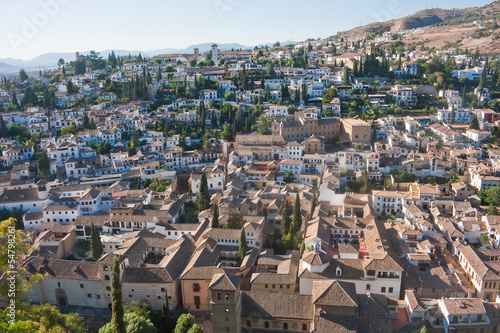 Spain. Granada. View from the Alhambra Palace