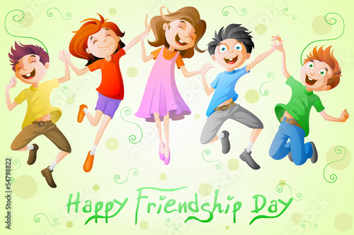 Kids celebrating Friendship Day