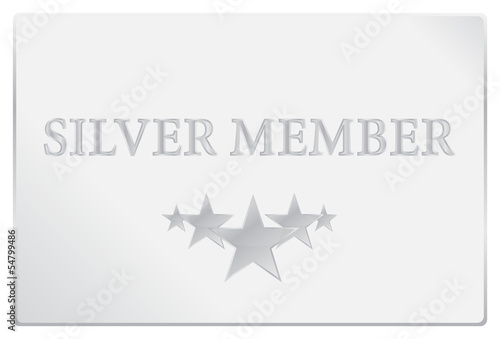 Fototapeta Naklejka Na Ścianę i Meble -  Silver Membership Card