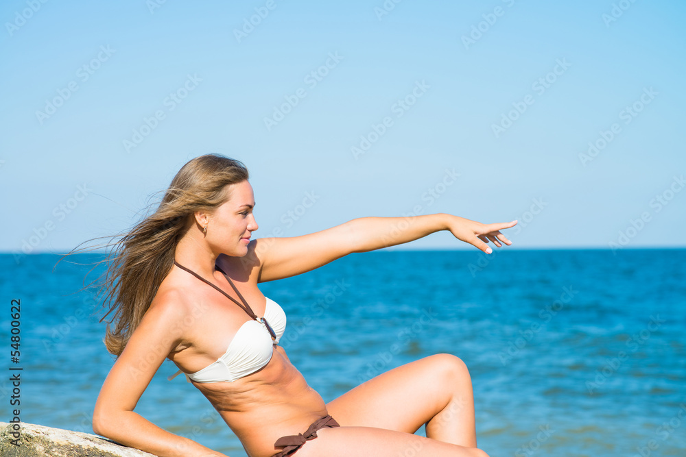 woman in a bathing suit