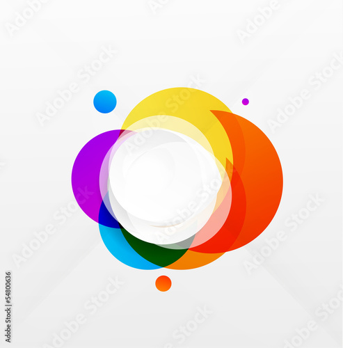 Modern colorful geometrical circles design