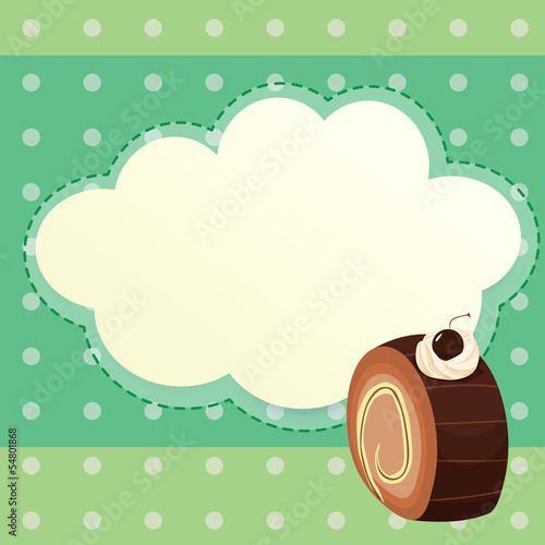 An empty stationery template with a choco roll