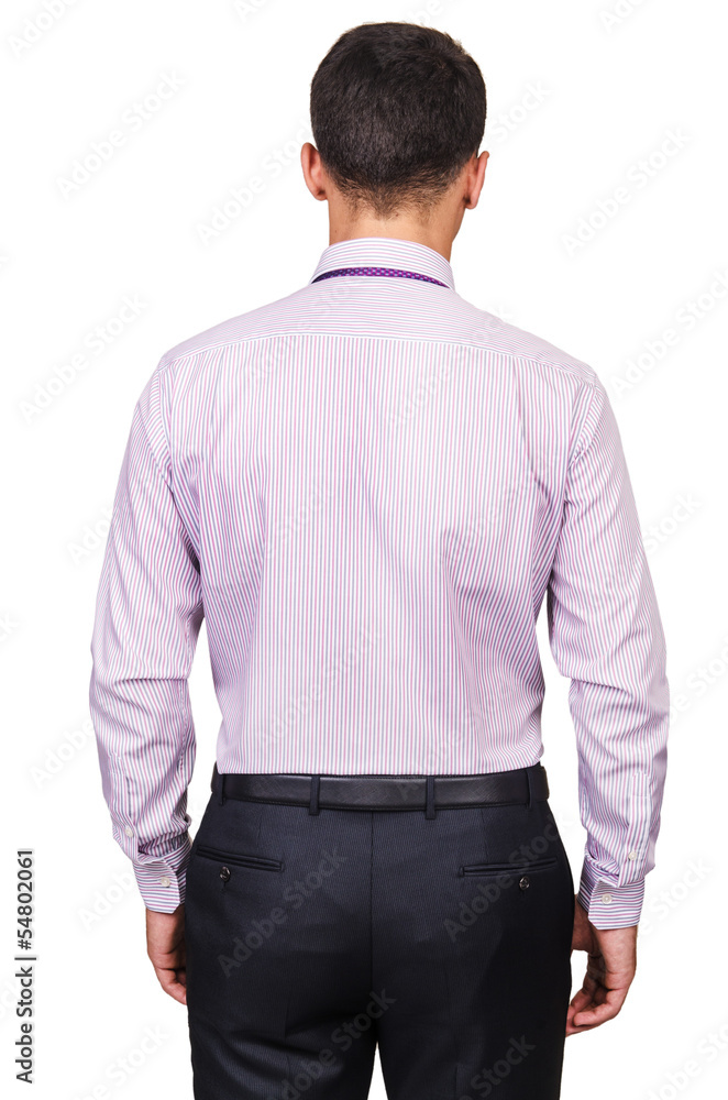 Male model with shirt isolated on white Male model with shirt isolated on white