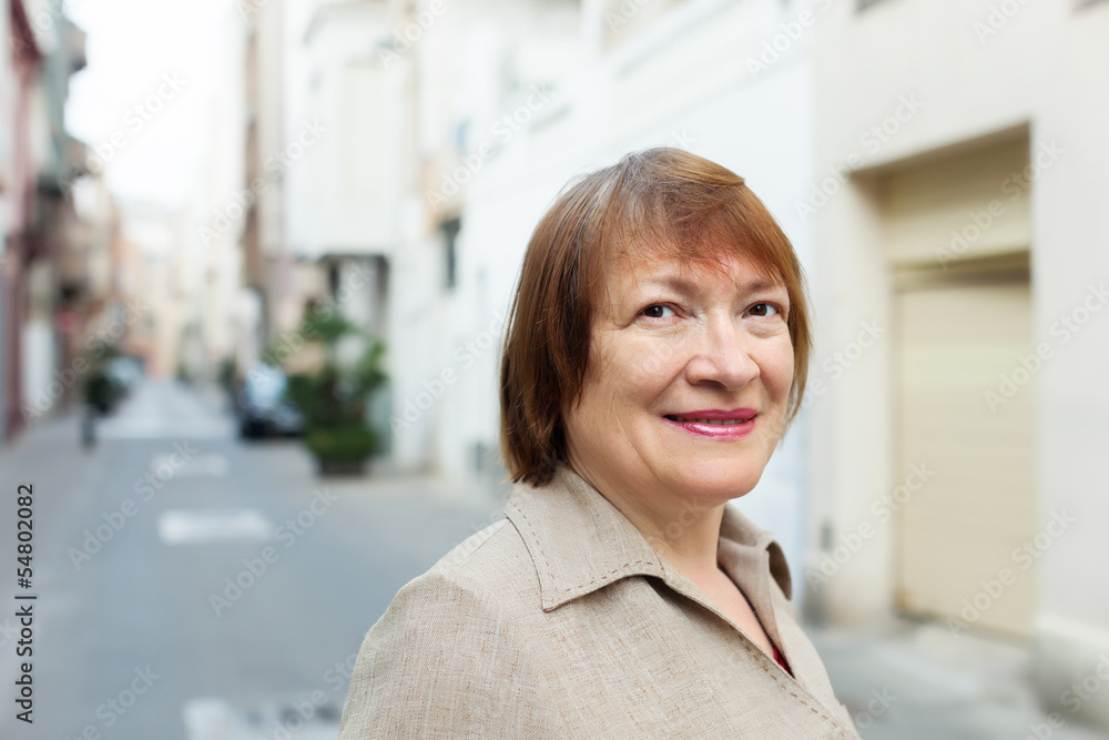 Fototapeta premium portrait of european elderly woman