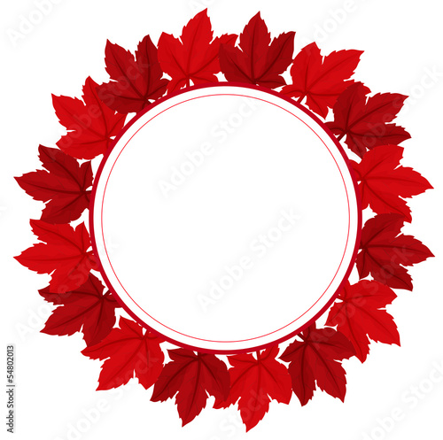 A red leafy border