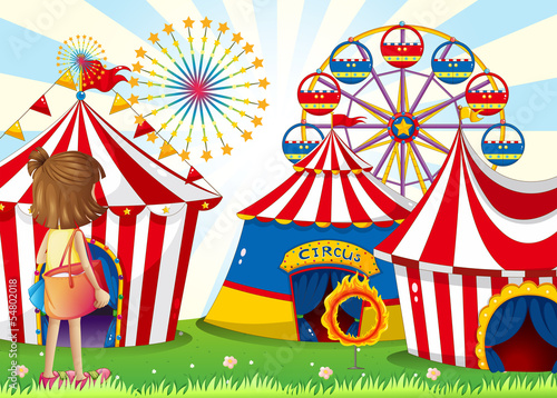 A young girl at the carnival