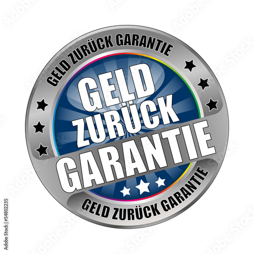 Bügel Button Geld zurück Garantie