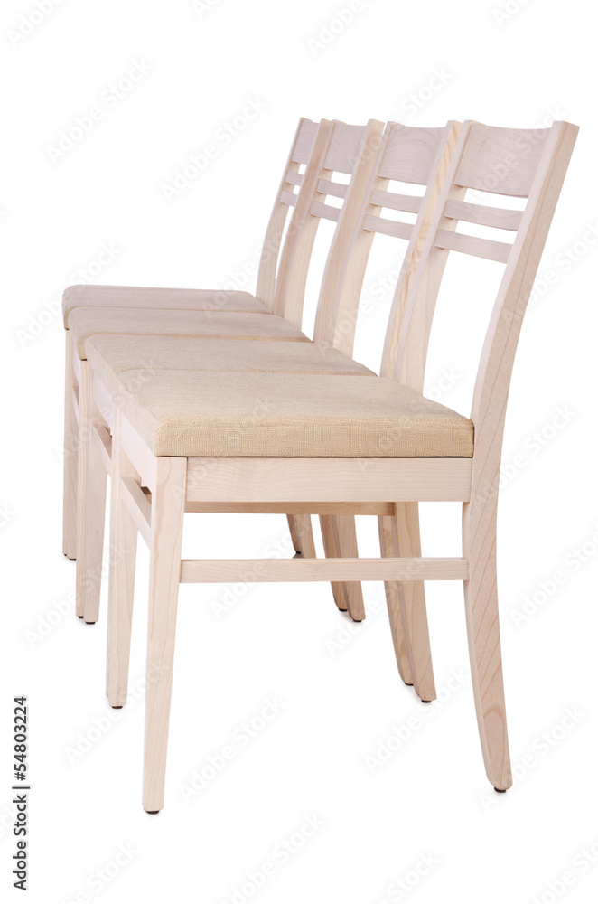 Set of chairs isolated on white Set of chairs isolated on white