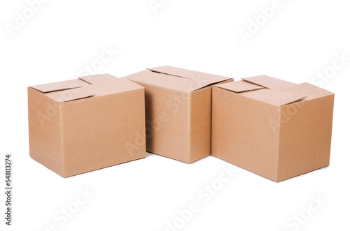 Set of boxes isolated on white © Elnur