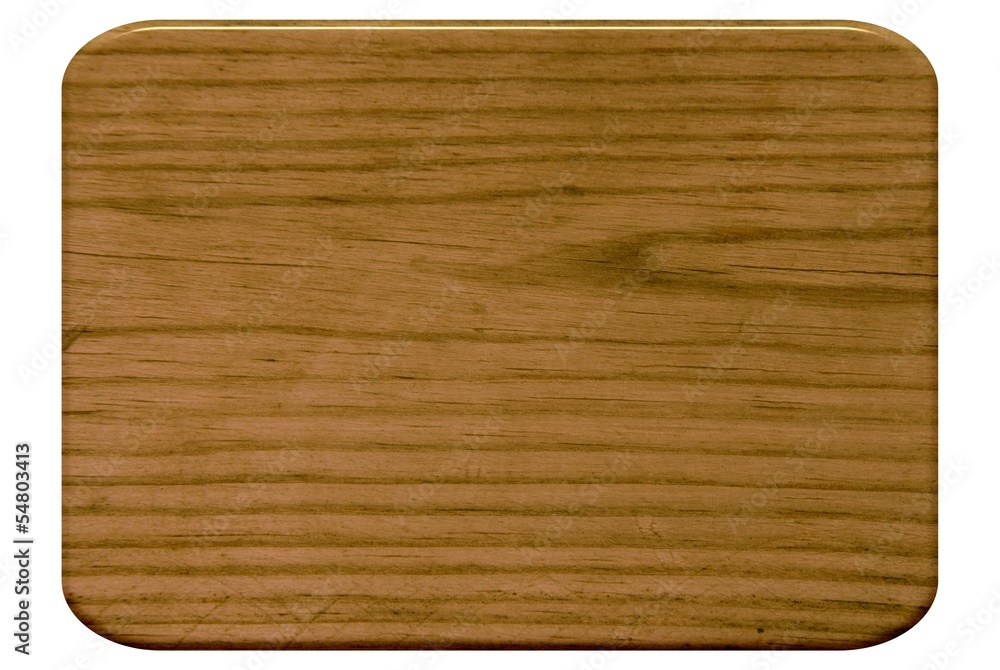 Freigestelltes Holzbrettchen Freigestelltes Holzbrettchen