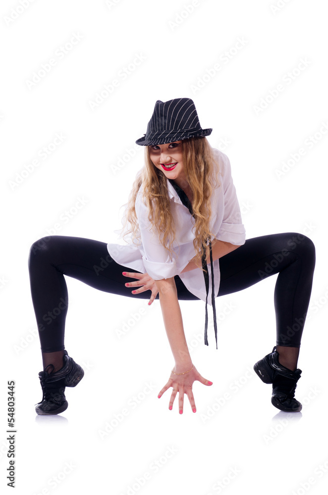 Fototapeta premium Woman dancer dancing modern dances