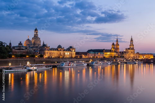 Skyline zu Dresden am Abend