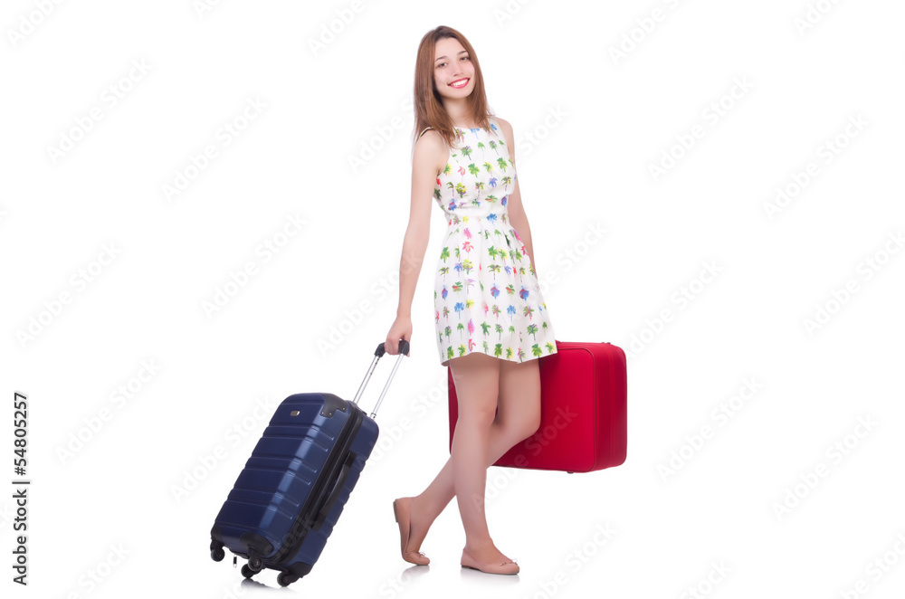 Young woman preparing for vacation Young woman preparing for vacation