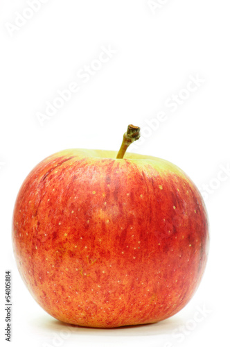 Red apple on white background