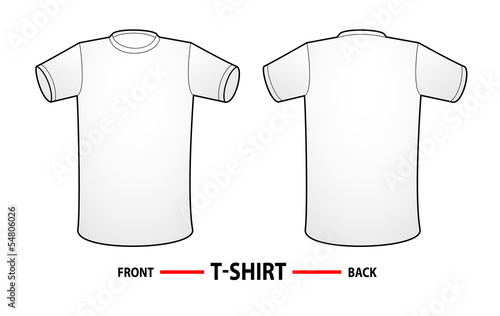 T-shirt template - Frontside and backside