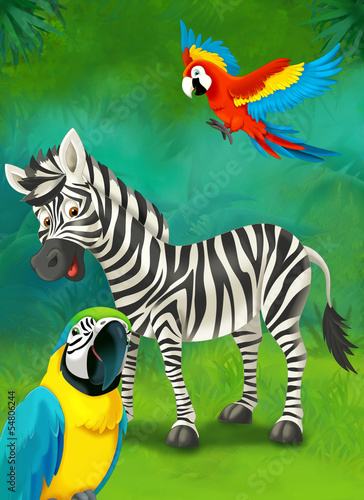 Cartoon tropical or safari  - illustration