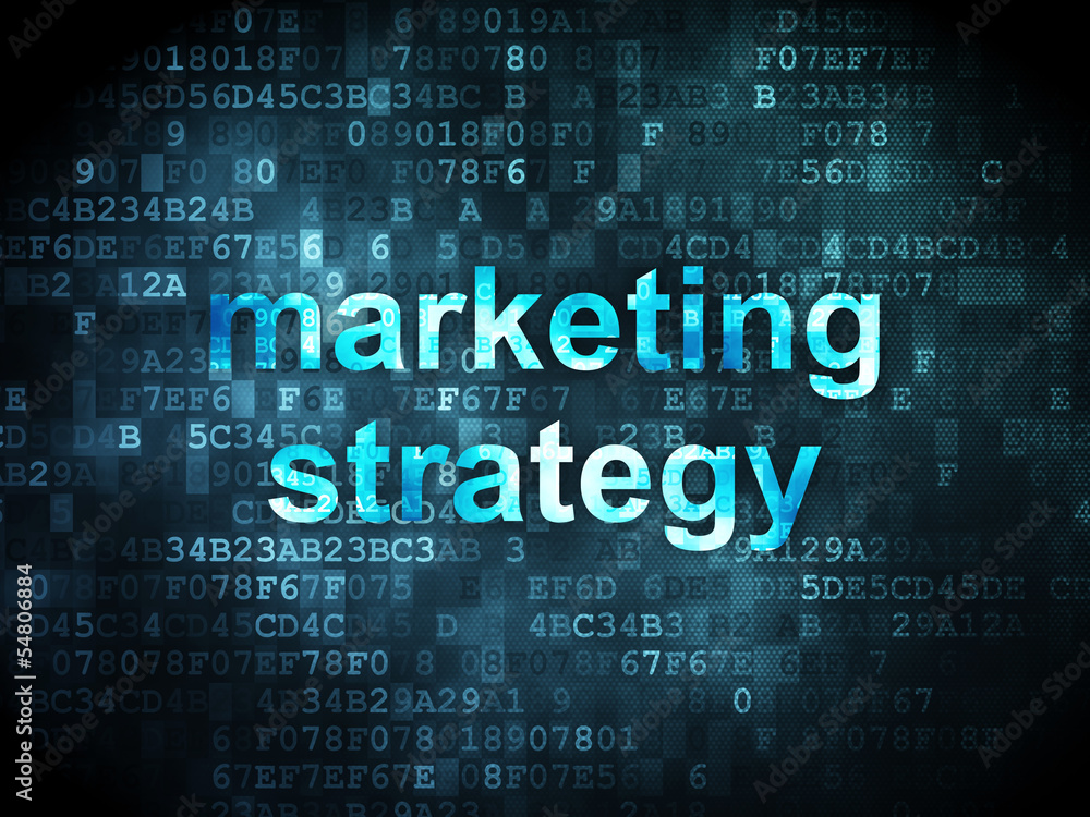 Fototapeta premium Advertising concept: Marketing Strategy on digital background