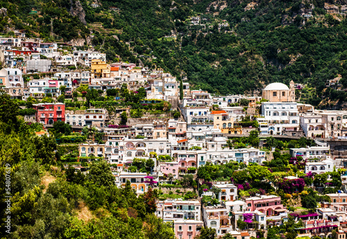 View of Positano. Positano is a small picturesque town in Italy © Alex Tihonov