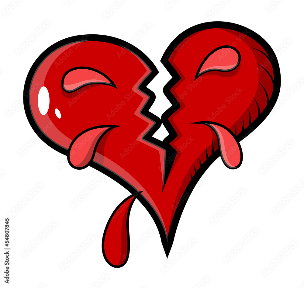 Broken Heart - Vector Illustration Broken Heart - Vector Illustration