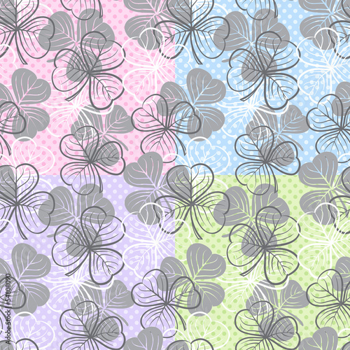Seamless pattern with clover