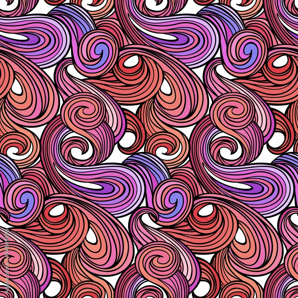 Seamless abstract curly wave pattern Seamless abstract curly wave pattern