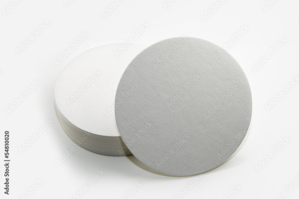 Set of new round paper coasters Set of new round paper coasters