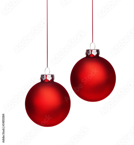 Two Red Christmas Balls