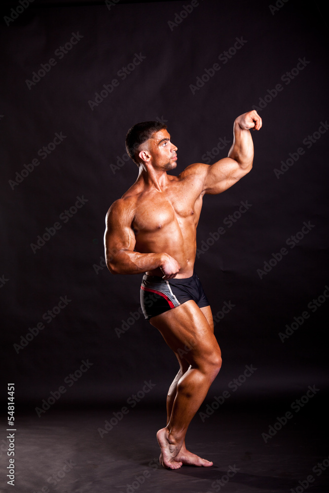 Fototapeta premium young bodybuilder posing