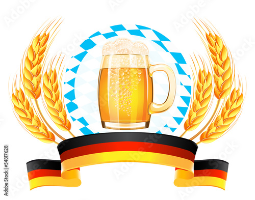Oktoberfest banner with wheat ears