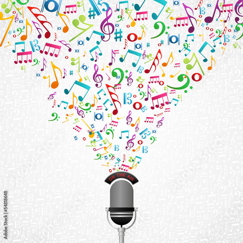 Music notes microphone design