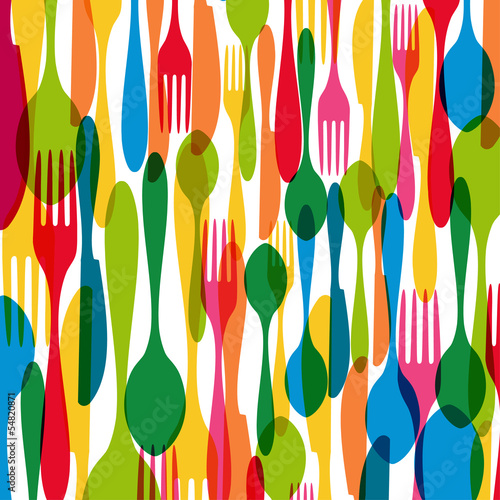 Cutlery seamless pattern illustration