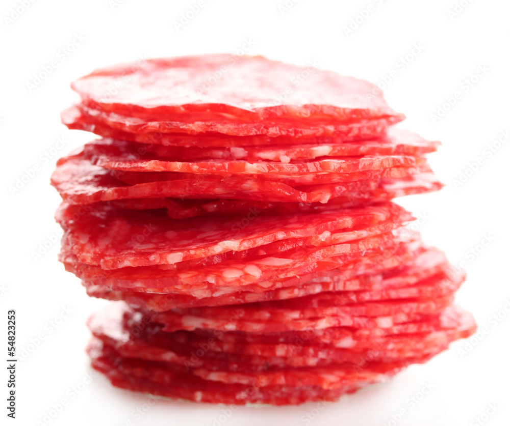 tasty sausage, isolated on white tasty sausage, isolated on white