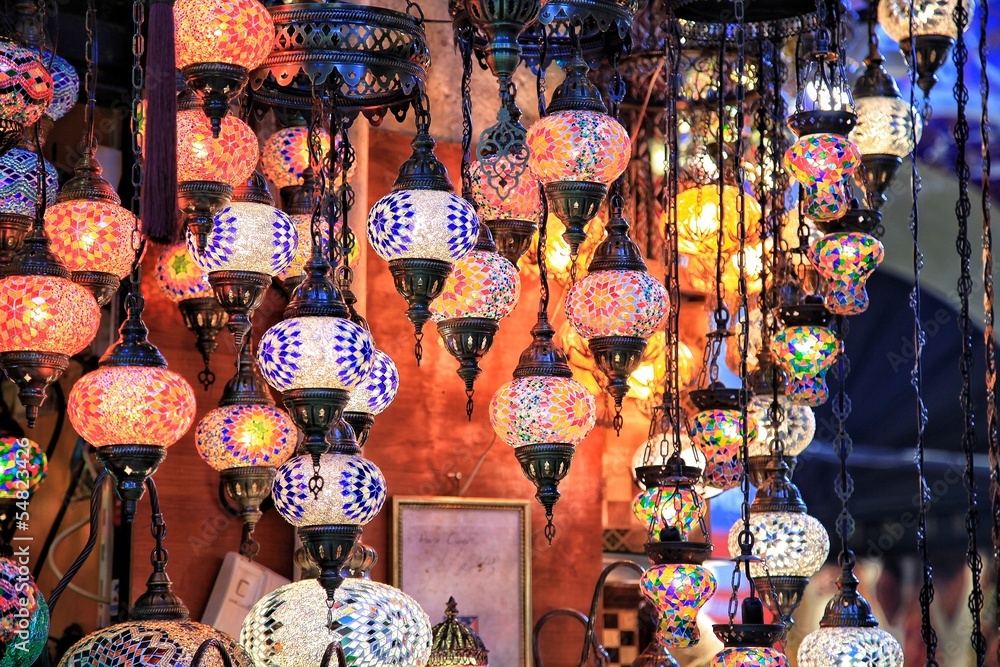 turkish lanterns on sale at the Grand Bazaar