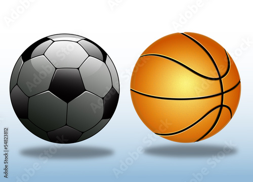 Futbol  ve Basketbol  topu