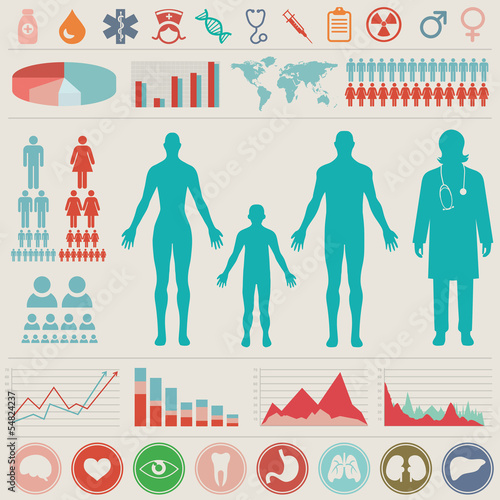 Medical Infographic set. Vector illustration.