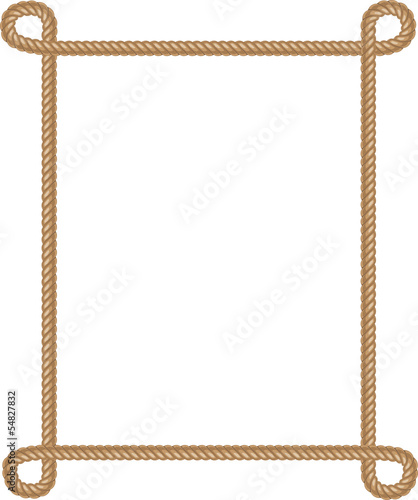  Vector Rope Border on white 