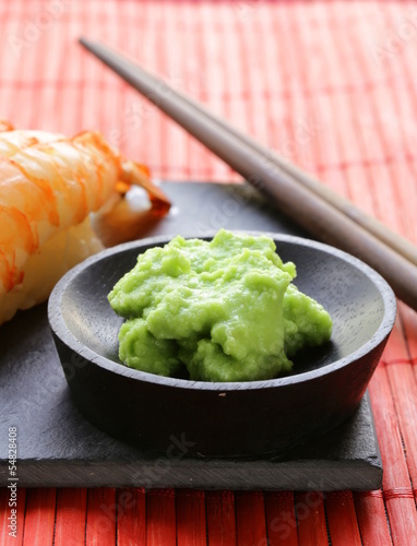 Fototapeta wasabi mustard sauce for Japanese food