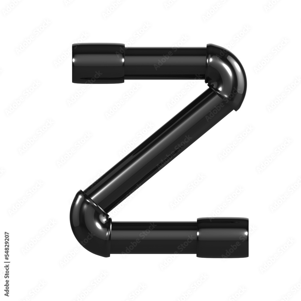 Black Plastic Alphabet Z Black Plastic Alphabet Z