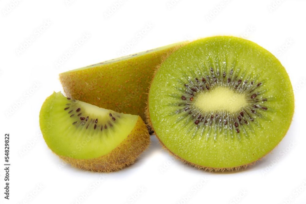 Fototapeta premium Juicy kiwi fruit isolated on white background