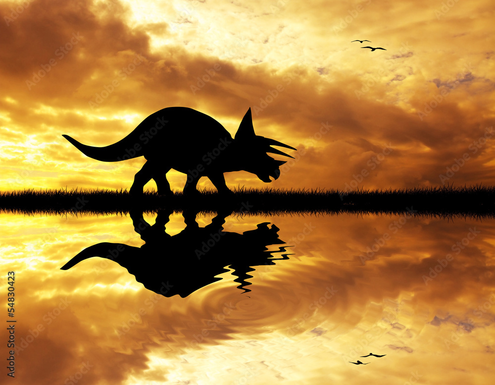 Naklejka Dinosaurs silhouette