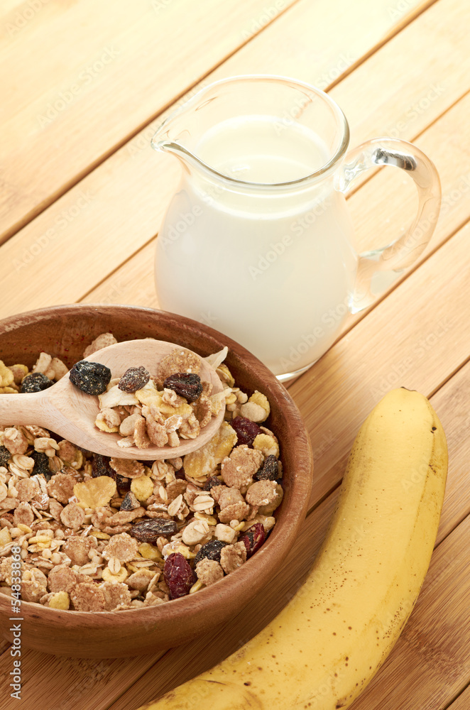 Plate with raw oatmeal on wooden table. Plate with raw oatmeal on wooden table.