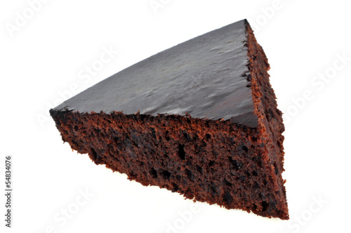 Une part de gâteau au chocolat