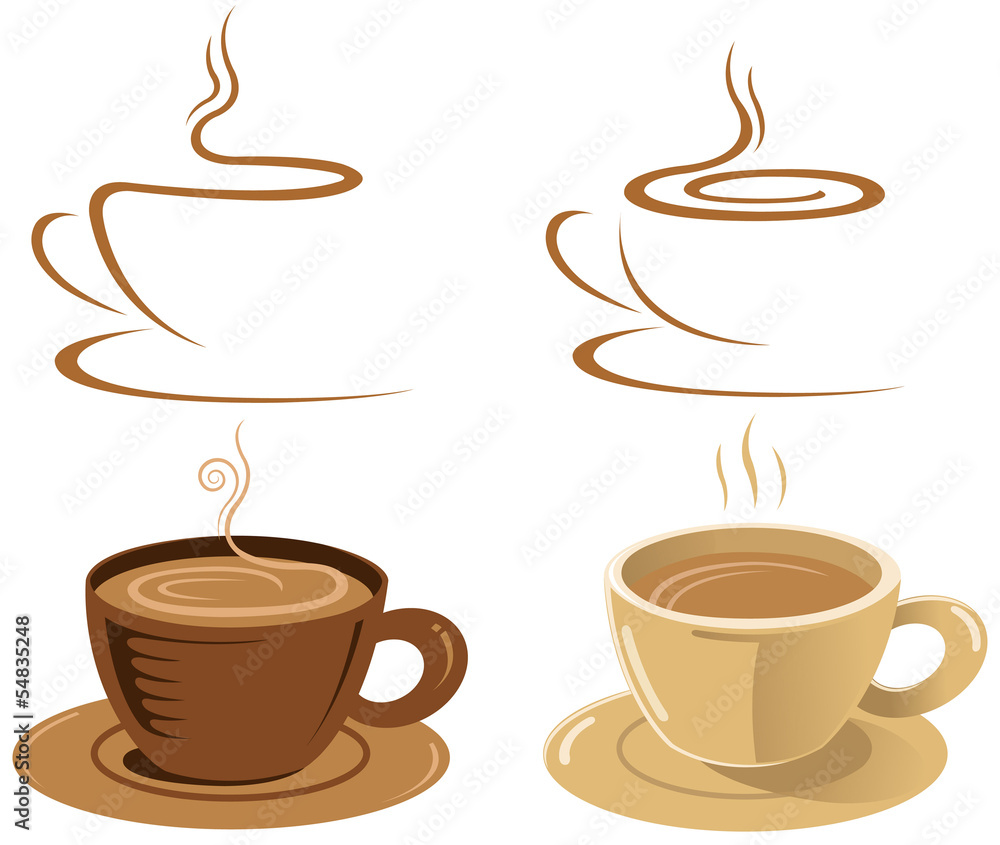 Obraz premium coffee cup icons
