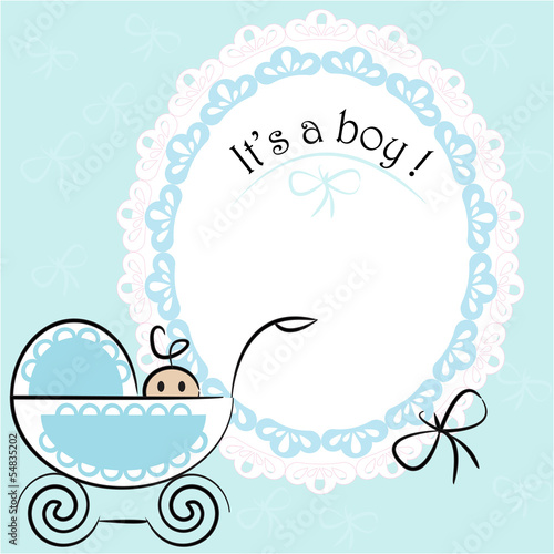 Baby card - Its a boy theme