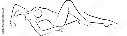 sketch of a naked woman