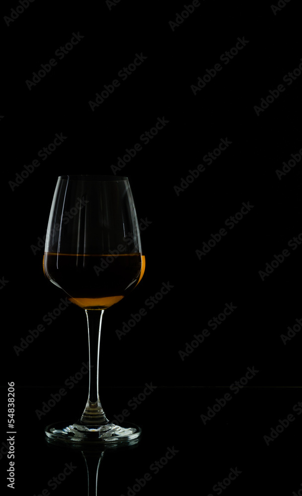 Wine glass in blackdrop Wine glass in blackdrop